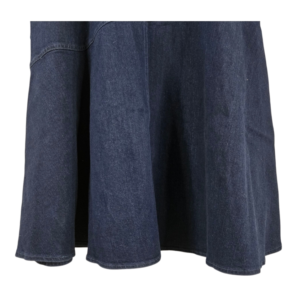 Blank NYC Womens Full Maxi Skirt, Dark Blue Denim, NWT, Aysemeteical Look - Picture 4 of 11